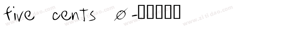 five cents_0字体转换